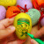 Easter Painted Egg Cartoon with Pattern Toy Eggs Simulation Plastic Egg Children DIY Hand Painting Coloring