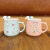 Swimming Duck Creative Mug Female Cute With Cover Spoon Ceramic Cup Simple Fresh Super Cute Children 'S Milk Cup Ins