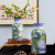 American Ceramic Vase Home Crafts Decoration Living Room Desktop Blue and White Porcelain Pastel Vase Floral Set