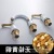 Copper Double Handle Three-Hole Basin Faucet European Gold Washbasin White Three-Piece Split Hot and Cold Faucet