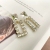 2022 Korean Fashion Simple Dignified Rhinestone Square Stud Earrings New Elegant Design Slimming 925 Silver Pin Earrings