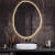 Irregular Makeup Mirror Wall-Mounted Luminous Bathroom Mirror Touch Screen Bathroom with Light Special-Shaped Mirror
