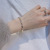 Rose Gold Bracelet for Women Wholesale Fine Fine Diamond Simple Chanel Style Zinc Alloy Factory Direct Sales Korean Accessories
