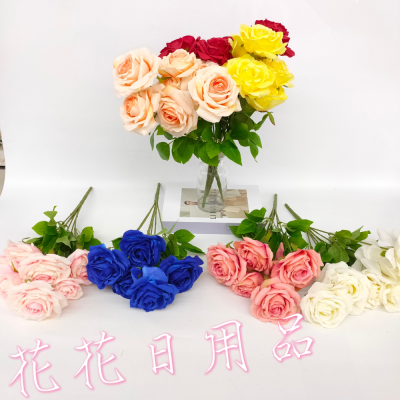 Artificial/Fake Flower Bonsai 7 Forks Vase Single Branch Flower Living Room Bedroom Study and Other Daily Use Ornaments