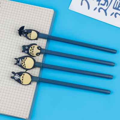 Three Mixed Minions Totoro No Face Man Style Gel Pen Student Ghost Face Mixed Cute Prize Gel Pen