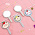 Ins Cartoon Makeup Mirror Mini-Portable Handheld Mirror Single Side Hand-Hold Mirror Gentle Cute Girl Cute Little Mirror