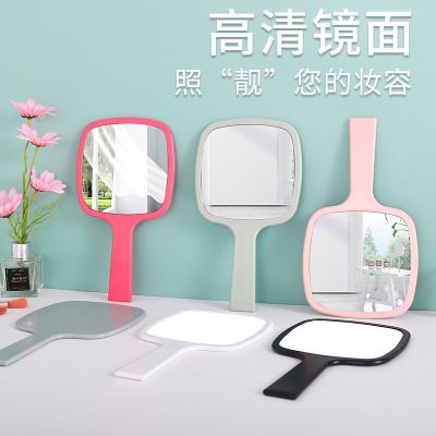 Large Hand-Hold Mirror Printable Logo Spatula-Shaped Makeup Mirror HD Gift Mirror Wholesale Fashion Beauty Small Mirror