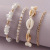 Amazon Cross-Border New Arrival Multi-Layer Anklet White Small Gravel Beach Shell Bead Braided Anklet 4-Piece Set