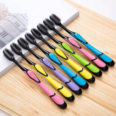 Nano Bamboo Charcoal Soft-Bristle Toothbrush Adult Single Suction Card Independent Packaging Two Yuan Shop Gift Factory Toothbrush Wholesale