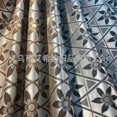 Yiwu City Aixi Textile Wholesale Foreign Trade Curtain Shade Cloth New Jacquard Curtain Yarn-Dyed Curtain Nordic Style