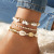 Amazon Cross-Border New Arrival Multi-Layer Anklet White Small Gravel Beach Shell Bead Braided Anklet 4-Piece Set
