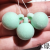 Tiktok Same Style 16mm Macaron Light Color Flocking Hanging Hole Beads Diy Hair Accessories Hair Rope Mobile Phone Charm Ornament Accessories