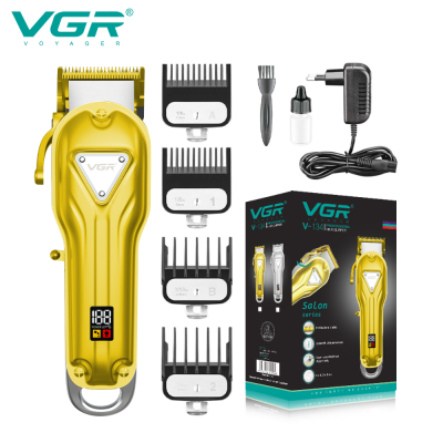 VGR V-134 powerful hair cutting machine cordless hair trimmer professional electric metal barber hair clippers for men