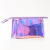 Transparent Laser Cosmetic Bag Women's Portable and Simple Waterproof Travel Colorful PVC Cosmetic Storage Bag Printed Logo