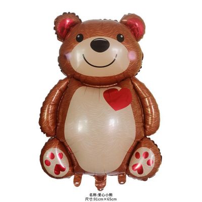 Internet Celebrity Ins Style Cartoon Love Bear Aluminum Balloon for Birthdays and Valentine's Days Photo Props Love Bear Balloon