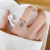 Beads Personality Simple Silver Ring Non-Fading Elastic String 925 Sterling Silver Ring Ins Style Niche Ring Wholesale Female