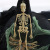 Plastic Skull Skeleton Halloween Decoration Luminous Skeleton Site Layout Props Human Skeleton Pendant Hanging Ghost