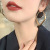 Hong Kong Style Retro Earrings 925 Silver Needle Wholesale Cold Style Metal Ear Ring Exaggerated High-Grade Earrings European and American Earrings