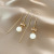 Dongdaemun Fashion Simple Tassel Earrings Female Online Influencer Personality Diamond Stud Earrings Ins Style Temperament Opal Earrings