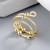 Women's Ring Unique Design Minority Simple Gold Ring Ins Dual Layer Open-End Adjustable Decompression Ring