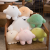 Lovely Soft Cute Emoji Plush Doll Sticky Rice Ball Dinosaur Rabbit round Roll Doll Plush Toy