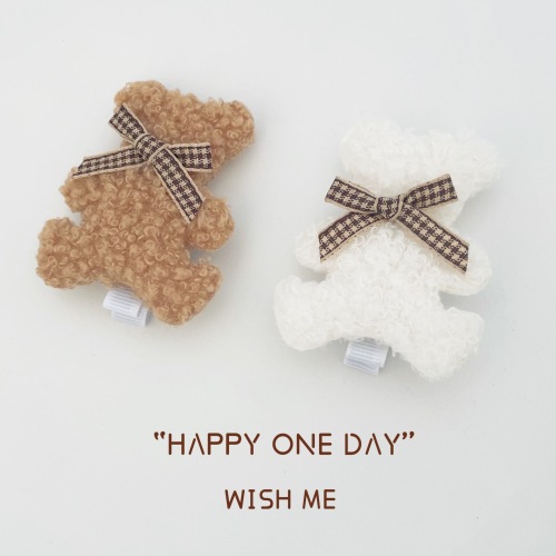 Furry Bear Barrettes Girls‘ Hairpin Hair Accessories Wholesale South Korea Dongdaemun Headdress Bow Jewelry Winter
