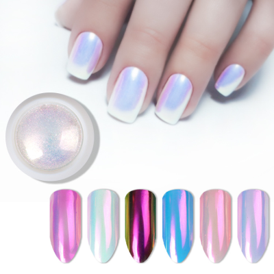 Nail Ornament Glitter Rainbow Neon Pink Magic Color Shell Powder Mermaid Pearl Mirror Magic Mirror Effect Powder