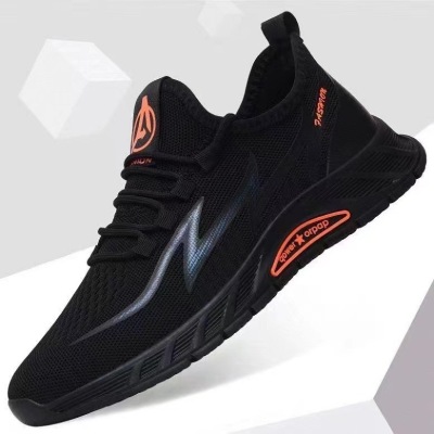 2022 Autumn New Flying Woven Breathable Casual Shoes Soft Bottom Men's Shoes Men's Sports Shoes Cross-Border Wholesale