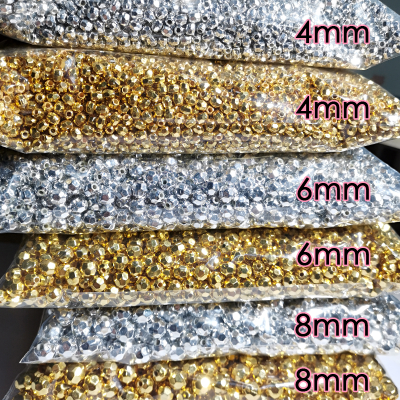 Ccb Gold Plated Silver 32 Cut Surface Horn Pearl Scattered Beads Wholesale Pineapple Beads Diy Handmade Clothing Bag String Beads Materials