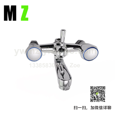 Zinc Alloy Bathtub Bathroom Hot and Cold Water Faucet Hot and Cold Double Open Double Handle Faucet Spot Supply