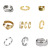 Korean Style Sense of Design Ins Fashion Unique Geometric Ring TikTok Set as in Same Style Index Finger Ring