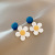 Simple Fashion Ins Trendy Earrings Internet Popular Summer New Flower Earrings for Women Personalized and Mori Fresh Ear Jewelry