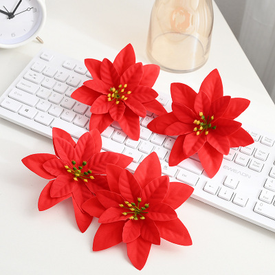 Christmas Tree Decoration Christmas Flower Artificial Flower Red Gold Christmas Garland Rattan Christmas Decorations