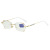 Thin and Glittering Anti-Blue Light Old Flower Mirror TikTok Same Style Men and Women Flower Mirror Frameless Glasses