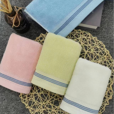 Futian Pure Cotton Towel Adult Face Towel Plain Color Embroidered Company Welfare Gifts