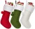 2022 Cross-Border New Christmas Decorations Knitted Wool Thick White Woolen Socks Hotel Home Christmas Stockings