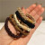 Coffee Color Series Basic Simple Headband Braided Bracelet Dual-Use Small Rubber Band Hair Band Female Hair Rope Head Accessories Leather Case