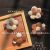 Barrettes Milk Coffee Color Wool Flower Puff Flower Hairpin Gentle Vintage Weave Bang Clip Autumn and Winter Hair Accessories