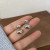 Korean Simple Golden Bean Ear Studs Front and Back Dual-Wear Special-Interest Design All Match Earrings Eardrop Sweet Cool Hot Ear Rings