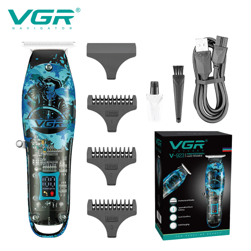 Vgr923 Professional Electrical Hair Cutter High-Power Graffiti Hair Salon Carving Scissors Electric Clipper Smart Men‘s Home Hair Clipper