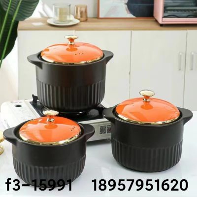 Ceramic Saucepan European Soup Pot Jingdezhen Soup Pot Set Casserole Ceramic Saucepan Ceramic Plate Dinner Plate Stew Pot Casserole