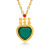 Xuping Jewelry Artificial Malay Jade Love Castle Pendant French Retro Elegance Emerald Necklace Pendant