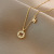 Korean Style Fashionable Simple Titanium Steel Necklace Women's Light Luxury Trendy Niche Clavicle Chain Internet Celebrity Elegant Zircon Pendant Wholesale