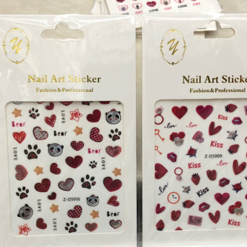 Love Nail Stickers Valentine‘s Day Nail Ornament Nail Decals Decorations