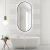 Wall-Mounted Oval Led Anti-Fog Bathroom Mirror Nordic Simple Bathroom Mirror Hotel Toilet Smart Bathroom Mirror