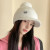 Women's Hat Autumn Winter Korean-Style Fleece-Lined Thickened Warm Hat Fur Ball Duck Tongue Knitted Hat Plush Bonnet Letters Woolen Cap