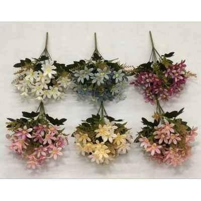 Artificial Flower Foreign Trade Home Decoration Bundled Flower Fake Flower and Plastic Flower