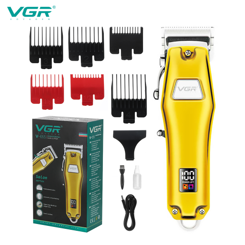 vgr655 hair clipper digital display high power electric hair clipper hair salon household universal retro metal electric hair clipper