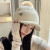 Women's Hat Autumn Winter Korean-Style Fleece-Lined Thickened Warm Hat Fur Ball Duck Tongue Knitted Hat Plush Bonnet Letters Woolen Cap