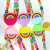 Rainbow Coin Purse Coin Bag Female Creative Mini Silicone Zipper Earphone Bag Candy Color Wrist Strap Key Case